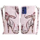 For Realme Q3S / Q3T / 9 SE / 9 5G Speed 3D Colored Horizontal Flip Leather Phone Case(Butterfly High-heeled) - 1