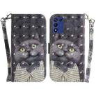 For Realme Q3S / Q3T / 9 SE / 9 5G Speed 3D Colored Horizontal Flip Leather Phone Case(Hug Cat) - 1