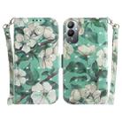 For Tecno Pova 4 3D Colored Horizontal Flip Leather Phone Case(Watercolor Flower) - 1