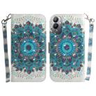 For Tecno Pova 4 3D Colored Horizontal Flip Leather Phone Case(Peacock Wreath) - 1