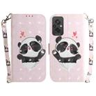 For Xiaomi Redmi 11 Prime 4G 3D Colored Horizontal Flip Leather Phone Case(Heart Panda) - 1