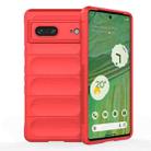 For Google Pixel 7 Magic Shield TPU + Flannel Phone Case(Red) - 1