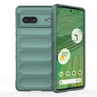 For Google Pixel 7 Magic Shield TPU + Flannel Phone Case(Dark Green) - 1