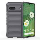 For Google Pixel 7 Magic Shield TPU + Flannel Phone Case(Dark Grey) - 1