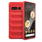 For Google Pixel 7 Pro Magic Shield TPU + Flannel Phone Case(Red) - 1