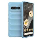 For Google Pixel 7 Pro Magic Shield TPU + Flannel Phone Case(Light Blue) - 1