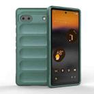 For Google Pixel 6a Magic Shield TPU + Flannel Phone Case(Dark Green) - 1