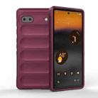 For Google Pixel 6a Magic Shield TPU + Flannel Phone Case(Wine Red) - 1