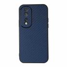 For Honor 80 Carbon Fiber Texture Shockproof Phone Case(Blue) - 1