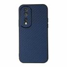 For Honor 80 Pro Carbon Fiber Texture Shockproof Phone Case(Blue) - 1