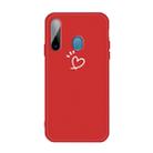 For Galaxy A11 / M11 Frosted Candy-Colored Ultra-thin TPU Phone(Red) - 1