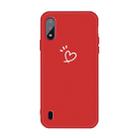 For Galaxy A01 Frosted Candy-Colored Ultra-thin TPU Phone(Red) - 1