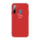 For Galaxy A21 Frosted Candy-Colored Ultra-thin TPU Phone(Red) - 1