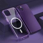 For iPhone 14 TPU Four-corner Airbag Shockproof Magsafe Phone Case(Purple) - 1