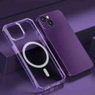 For iPhone 13 TPU Four-corner Airbag Shockproof Magsafe Phone Case(Purple) - 1