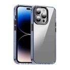 For iPhone 14 MG Series Crystal Clear Glass Phone Case(Blue) - 1