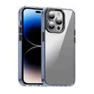 For iPhone 14 Plus MG Series Crystal Clear Glass Phone Case(Blue) - 1