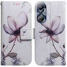 For Infinix Hot 20 Coloured Drawing Flip Leather Phone Case(Magnolia Flower) - 1