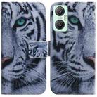 For Infinix Hot 20 5G Coloured Drawing Flip Leather Phone Case(Tiger) - 1