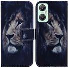 For Infinix Hot 20 5G Coloured Drawing Flip Leather Phone Case(Lion) - 1