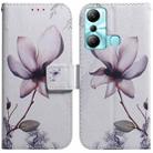 For Infinix Hot 20i Coloured Drawing Flip Leather Phone Case(Magnolia Flower) - 1