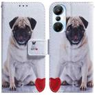 For Infinix Hot 20s Coloured Drawing Flip Leather Phone Case(Pug) - 1