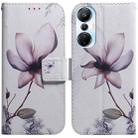 For Infinix Hot 20s Coloured Drawing Flip Leather Phone Case(Magnolia Flower) - 1