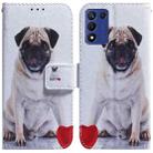 For Realme Q3S / Q3T / 9 SE / 9 5G Speed Coloured Drawing Flip Leather Phone Case(Pug) - 1