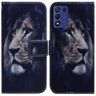 For Realme Q3S / Q3T / 9 SE / 9 5G Speed Coloured Drawing Flip Leather Phone Case(Lion) - 1
