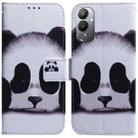 For Tecno Pova 4 Coloured Drawing Flip Leather Phone Case(Panda) - 1