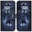 For Tecno Pova Neo 2 Coloured Drawing Flip Leather Phone Case(Wolf and Dog) - 1