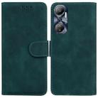 For Infinix Hot 20 Skin Feel Pure Color Flip Leather Phone Case(Green) - 1