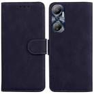 For Infinix Hot 20 Skin Feel Pure Color Flip Leather Phone Case(Black) - 1