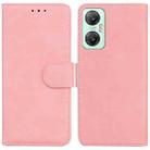 For Infinix Hot 20 5G Skin Feel Pure Color Flip Leather Phone Case(Pink) - 1