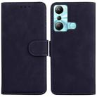 For Infinix Hot 20i Skin Feel Pure Color Flip Leather Phone Case(Black) - 1