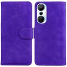 For Infinix Hot 20s Skin Feel Pure Color Flip Leather Phone Case(Purple) - 1