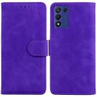 For Realme Q3S / Q3T / 9 SE / 9 5G Speed Skin Feel Pure Color Flip Leather Phone Case(Purple) - 1