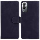 For Tecno Pova 4 Skin Feel Pure Color Flip Leather Phone Case(Black) - 1