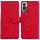 For Tecno Pova 4 Skin Feel Pure Color Flip Leather Phone Case(Red) - 1