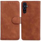 For Tecno Pova Neo 2 Skin Feel Pure Color Flip Leather Phone Case(Brown) - 1