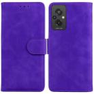 For Xiaomi Redmi 11 Prime 4G Skin Feel Pure Color Flip Leather Phone Case(Purple) - 1