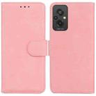For Xiaomi Redmi 11 Prime 4G Skin Feel Pure Color Flip Leather Phone Case(Pink) - 1