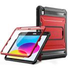 For iPad 10th Gen 10.9 2022 Explorer Tablet Protective Case with Pen Slot(Red) - 1