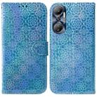 For Infinix Hot 20 Colorful Magnetic Buckle Leather Phone Case(Blue) - 1