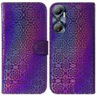 For Infinix Hot 20 Colorful Magnetic Buckle Leather Phone Case(Purple) - 1