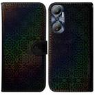 For Infinix Hot 20 Colorful Magnetic Buckle Leather Phone Case(Black) - 1