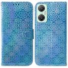 For Infinix Hot 20 5G Colorful Magnetic Buckle Leather Phone Case(Blue) - 1