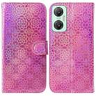 For Infinix Hot 20 5G Colorful Magnetic Buckle Leather Phone Case(Pink) - 1