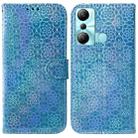 For Infinix Hot 20i Colorful Magnetic Buckle Leather Phone Case(Blue) - 1