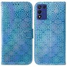 For Realme Q3S / Q3T / 9 SE / 9 5G Speed Colorful Magnetic Buckle Leather Phone Case(Blue) - 1